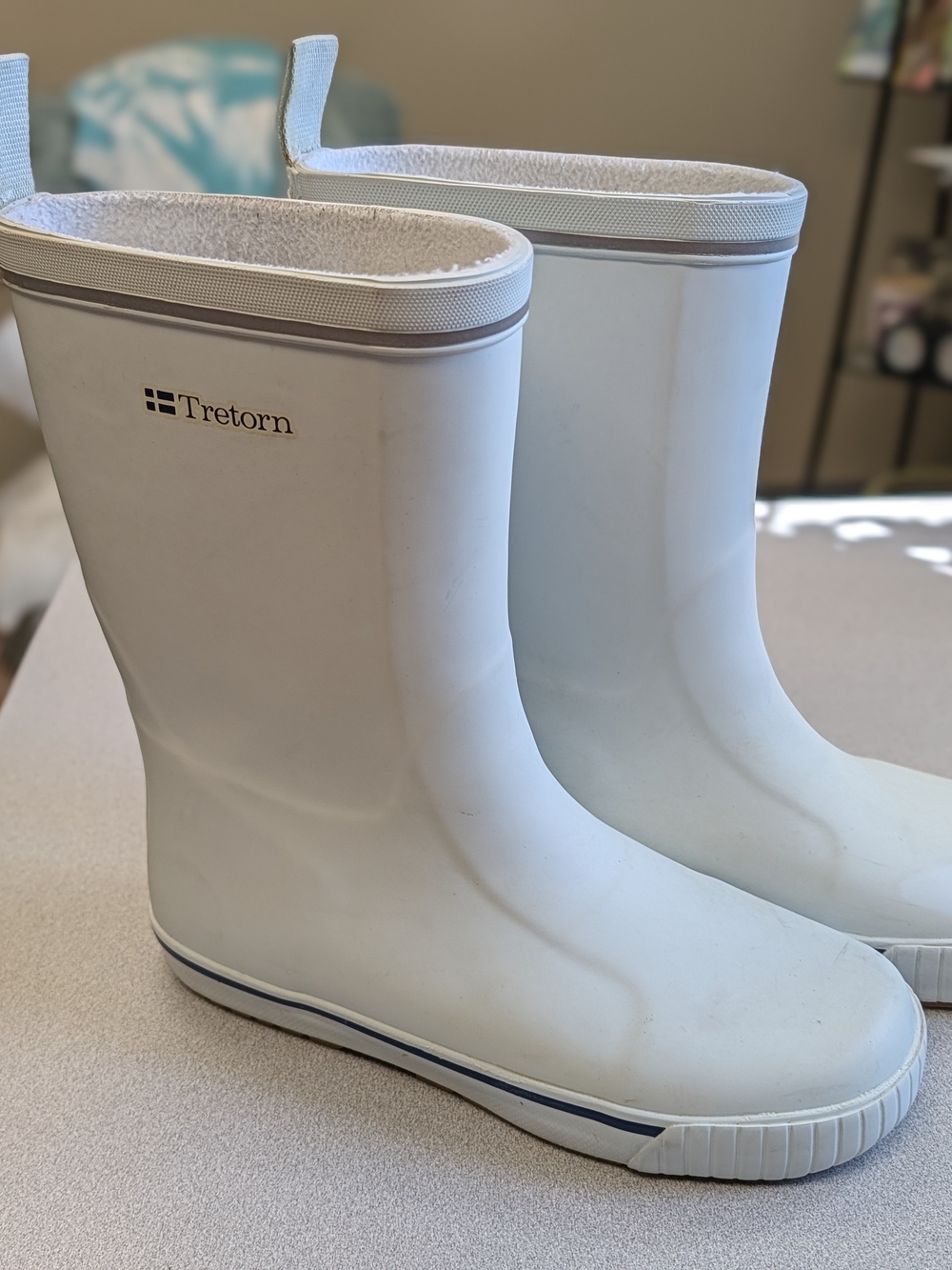 Tretorn Lacey Rain Boots Women’s 6 EU 37 Winter White Waterproof Rubber